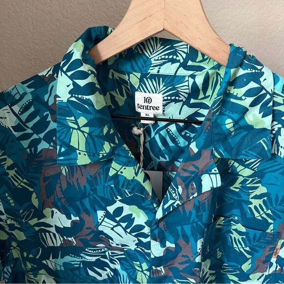 TenTree Men‘s XL Quartz Short-sleeve Button-down Shirt NWT - Picture 3 of 9